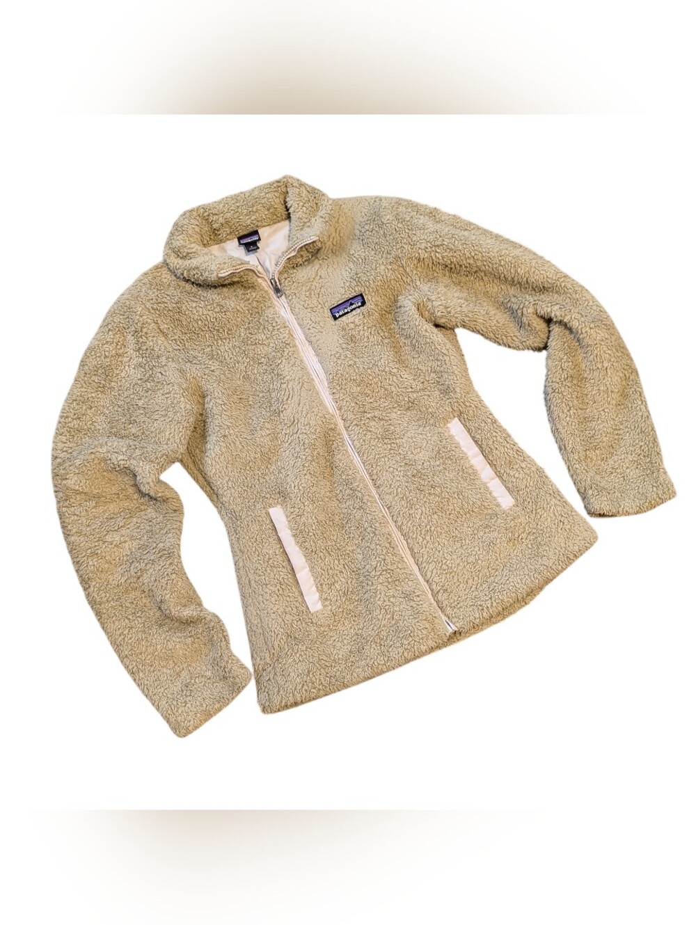 Patagonia Women's Los Gatos Full Zip Sherpa Fleece El Cap Khaki Small S